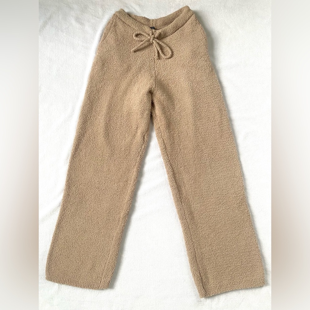 BEIGE Forever 21 Fuzzy Lounge Pants Nude - Size Small